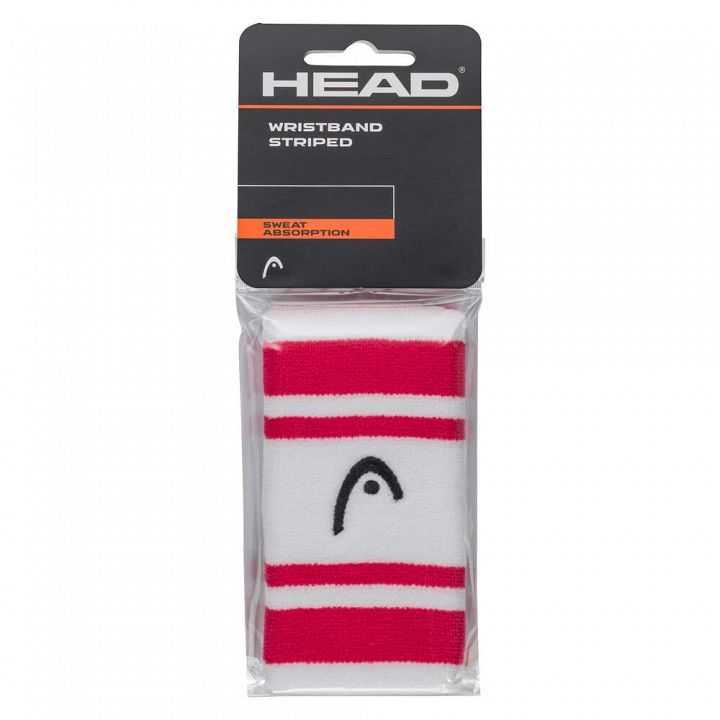 Head Striped Wristband 5'' Magenta / White - 2 szt.